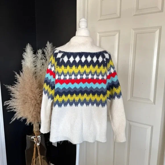 NWT Aerie Fair Isle Half Zip Sweater Wool Blend Cozy Soft Nordic Pattern
Small - Picture 9 of 12